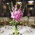 flowers in vase centerpiece