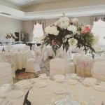 wedding table with flowers