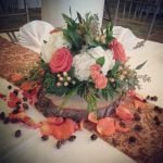 centerpiece on wood