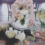 cake with flowers, centerpiece