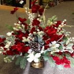 red and white flowers