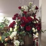 Christmas flower display