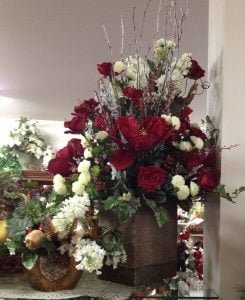 Christmas flower display
