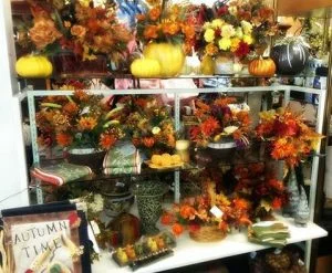 fall items on shelf