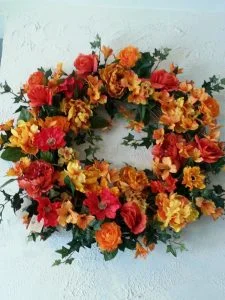 fall orange and red wreath 2