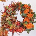 fall orange and red wreath