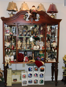 Christmas items on shelf