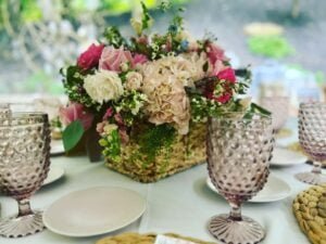 Flowers on table